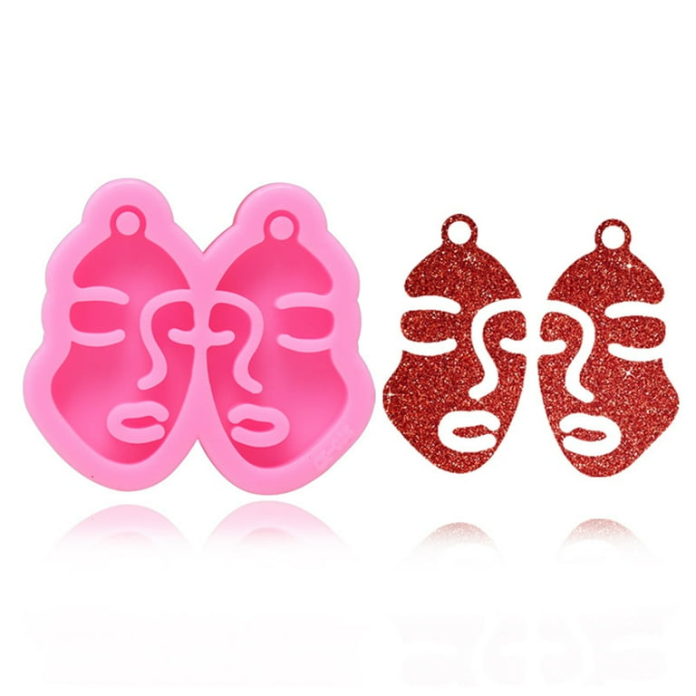 Earrings Epoxy Resin Mold DIY Craft Shiny Mirror Keychain Casting Silicone Mould Earrings Epoxy Resin Mold DIY Craft Shiny Mirror Keychain Casting Silicone Mould